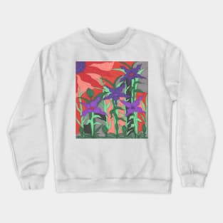 Twilight Sun Garden Floral Art Crewneck Sweatshirt